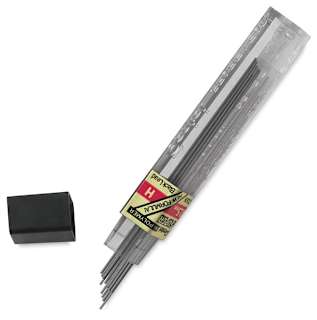 Pentel Hi-Polymer Lead Refills - 0.5 mm, Black, H