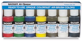 Badger Air-Opaque Airbrush Color - 1 oz, Primary Set