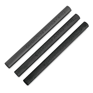 Cretacolor Compressed Charcoal Set - Assorted Hardness, Set of 3