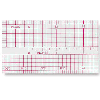 Westcott Transparent Pica Rule - 18", Transparent
