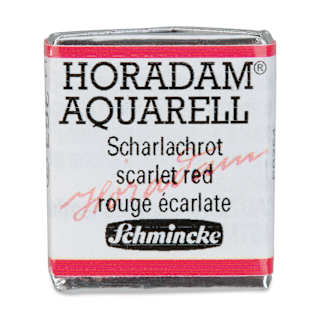 Schmincke Horadam Aquarell Watercolor - Scarlet Red, Half Pan
