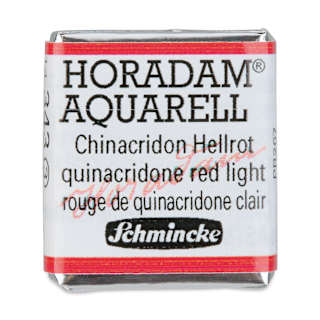 Schmincke Horadam Aquarell Watercolor - Quinacridone Red Light, Half Pan