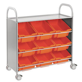 Gratnells Callero Plus Tilted Tray Cart - Flame Red