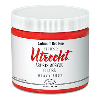 Utrecht Artists' Acrylic Paint - Cadmium Red Hue, Pint