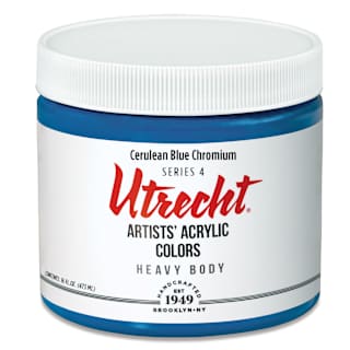 Utrecht Artists' Acrylic Paint - Cerulean Blue Chromium, Pint
