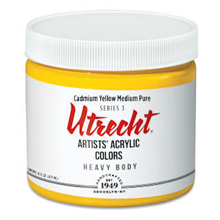 Utrecht Artists' Acrylic Paint - Cadmium Yellow Medium, Pint