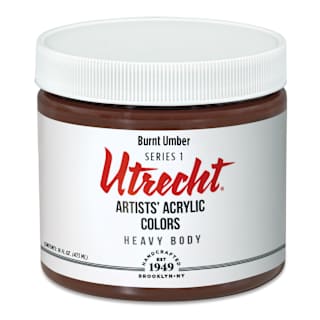 Utrecht Artists' Acrylic Paint - Burnt Umber, Pint