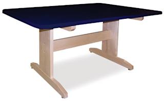 Hann Art Table - 60" x 29 1/4" x 42", Black, Rounded Corners, Laminate Top