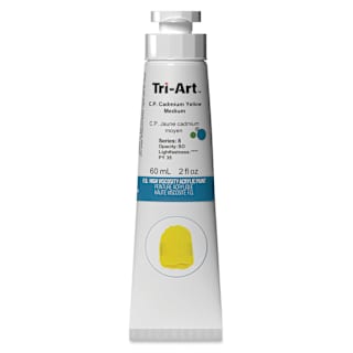 Tri-Art High Viscosity Artist Acrylic - C.P. Cadmium Yellow Medium, 60 ml tube