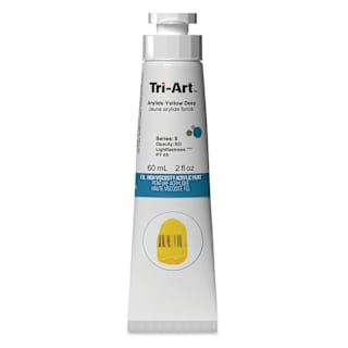 Tri-Art High Viscosity Artist Acrylic - Arylide Yellow Deep, 60 ml tube
