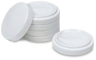 Richeson Nesting Porcelain Palette Set - Small x 1/2" x 3", With 1 Lid, Set of 5