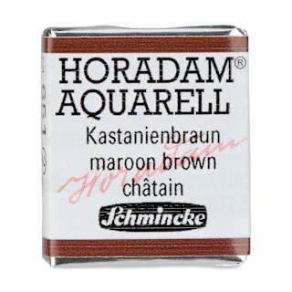 Schmincke Horadam Aquarell Watercolor - Maroon Brown, Half Pan