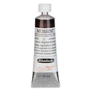 Schmincke Mussini Oil Color - Transparent, Asphaltum Brown, 35 ml tube