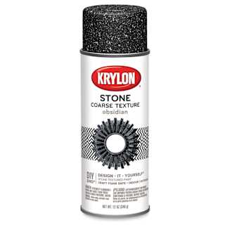 Krylon Make It Stone Spray Paint - Obsidian, 12 oz can