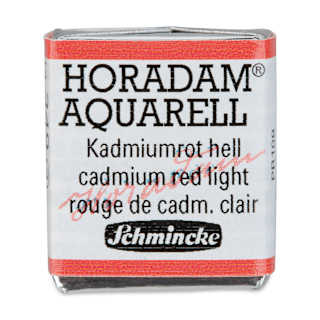 Schmincke Horadam Aquarell Artist Watercolor - Cadmium Red Light, Half Pan