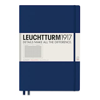 Leuchtturm1917 Squared Hardbound Notebook - Navy, Master, 8-3/4" x 12-1/2"