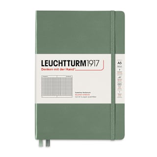 Leuchtturm1917 Squared Hardbound Notebook - Olive, 5-3/4" x 8-1/4"
