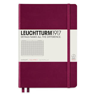 Leuchtturm1917 Squared Hardbound Notebook - Port Red, 5-3/4" x 8-1/4"