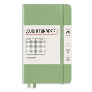 Leuchtturm1917 Squared Hardbound Notebook - Sage, 3-1/2" x 6"