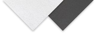 Crescent Berkeley No. 34 Double-Sided Pebble Embossed Matboard - 20" x 32", White/Black / Black Pebble