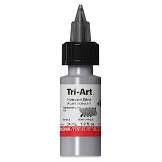 Tri-Art Low-Viscosity Artist Acrylic - Iridescent Silver, 34 ml Tube