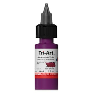 Tri-Art Low-Viscosity Artist Acrylic - Quinacridone Violet, 34 ml Tube