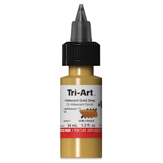 Tri-Art Low-Viscosity Artist Acrylic - Iridescent Gold Deep, 34 ml Tube