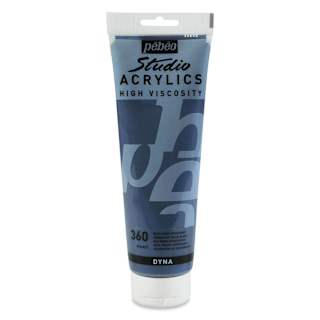 Pebeo High Viscosity Acrylics - Iridescent Blue/Black, 250 ml, Tube