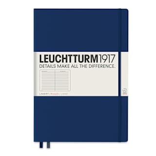 Leuchtturm1917 Ruled Hardbound Notebook - Navy, Master, 8-3/4" x 12-1/2"