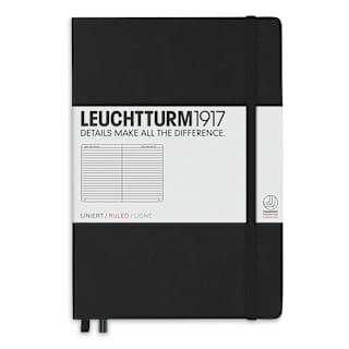 Leuchtturm1917 Ruled Hardbound Notebook - Black, 5-3/4" x 8-1/4"