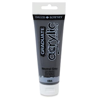Daler-Rowney Graduate Acrylics - Neutral Gray, 120 ml tube