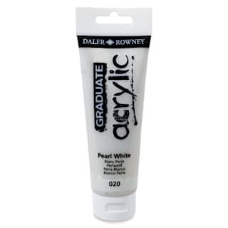 Daler-Rowney Graduate Acrylics - Pearl White, 120 ml tube