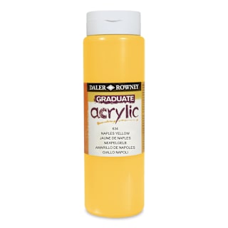 Daler-Rowney Graduate Acrylics - Naples Yellow, 500 ml bottle