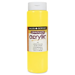Daler-Rowney Graduate Acrylics - Lemon Yellow, 500 ml bottle