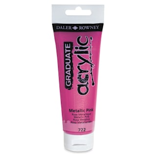 Daler-Rowney Graduate Acrylics - Metallic Pink, 120 ml tube