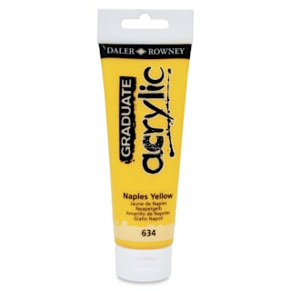 Daler-Rowney Graduate Acrylics - Naples Yellow, 120 ml tube