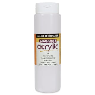 Daler-Rowney Graduate Acrylics - Mixing White, 500 ml bottle