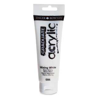 Daler-Rowney Graduate Acrylics - Mixing White, 120 ml tube