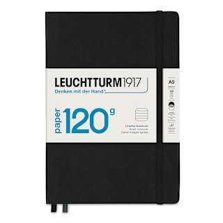 Leuchtturm1917 Edition 120G Notebook - Black, 5-3/4" x 8-1/4", Ruled