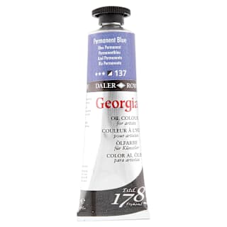Daler-Rowney Georgian Oil Color - Permanent Blue, 38 ml tube