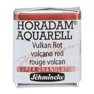 Schmincke Horadam Aquarell Artist Watercolor - Volcano Red, Supergranulation, Half Pan