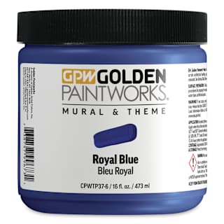 Golden Paintworks Mural and Theme Acrylic Paint - Royal Blue, 16 oz, Jar