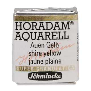 Schmincke Horadam Aquarell Artist Watercolor - Shire Yellow, Supergranulation, Half Pan