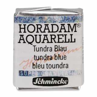 Schmincke Horadam Aquarell Artist Watercolor - Tundra Blue, Supergranulation, Half Pan