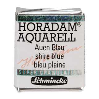 Schmincke Horadam Aquarell Artist Watercolor - Shire Blue, Supergranulation, Half Pan