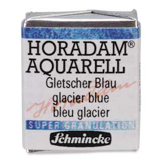 Schmincke Horadam Aquarell Artist Watercolor - Glacier Blue, Supergranulation, Half Pan