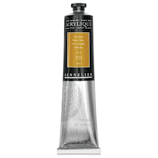 Sennelier Extra-Fine Artist Acryliques - Yellow Ochre, 200 ml tube