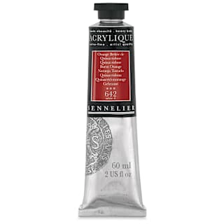Sennelier Extra-Fine Artist Acryliques - Quinacridone Burnt Orange, 60 ml tube