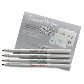 Speedball Elegant Writer Calligraphy Markers - Assorted Colors, Set of 4