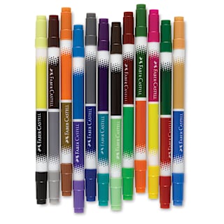 Faber-Castell DuoTip Washable Markers - Assorted Colors, Set of 12